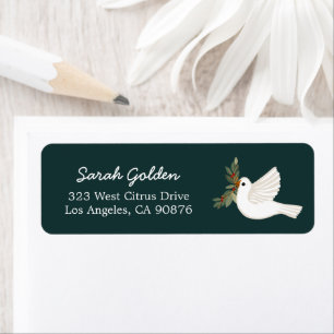 Peace Dove Christmas CUSTOM Mailing Return Address