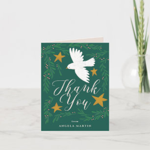 Peace Dove Christmas Gift Thank You Card