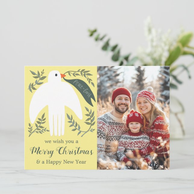 Peace Dove Christmas Holiday CUSTOM PHOTO  (Standing Front)