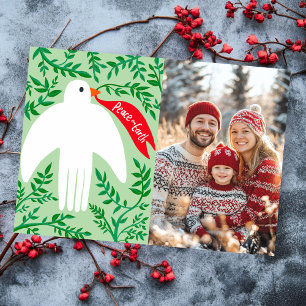 Peace Dove Christmas Holiday CUSTOM PHOTO Card