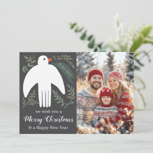 Peace Dove Christmas Holiday CUSTOM PHOTO Card