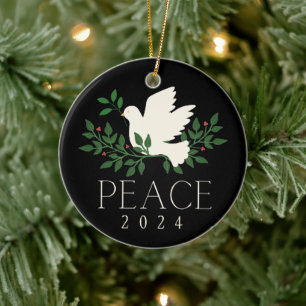 Peace Dove Christmas Holiday Ornament