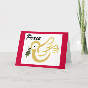 Peace dove Christmas wish Holiday Card