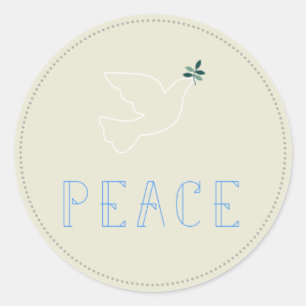 Peace Dove Christmas Xmas Holiday Greetings Label