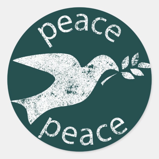 Peace Dove Classic Round Sticker (Front)