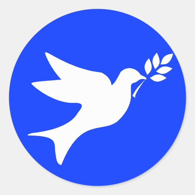 Peace Dove Classic Round Sticker (Front)