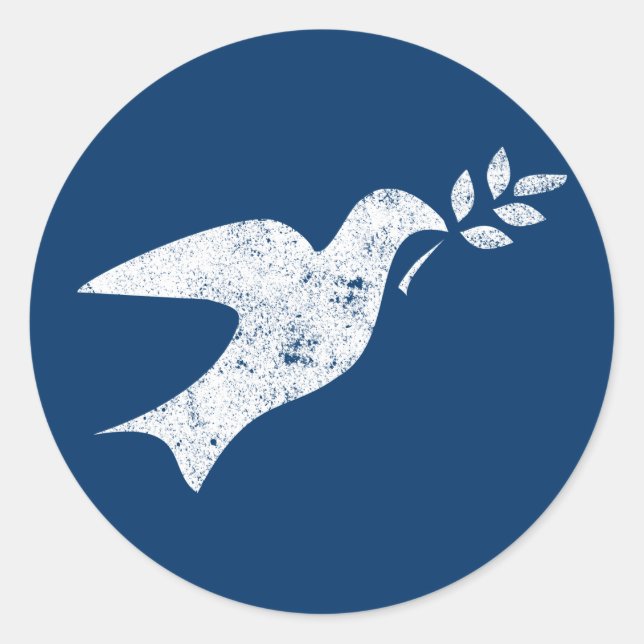 Peace Dove Classic Round Sticker (Front)