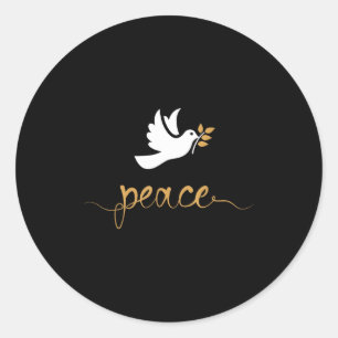 Peace Dove Classic Round Sticker