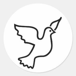 Peace Dove Classic Round Sticker