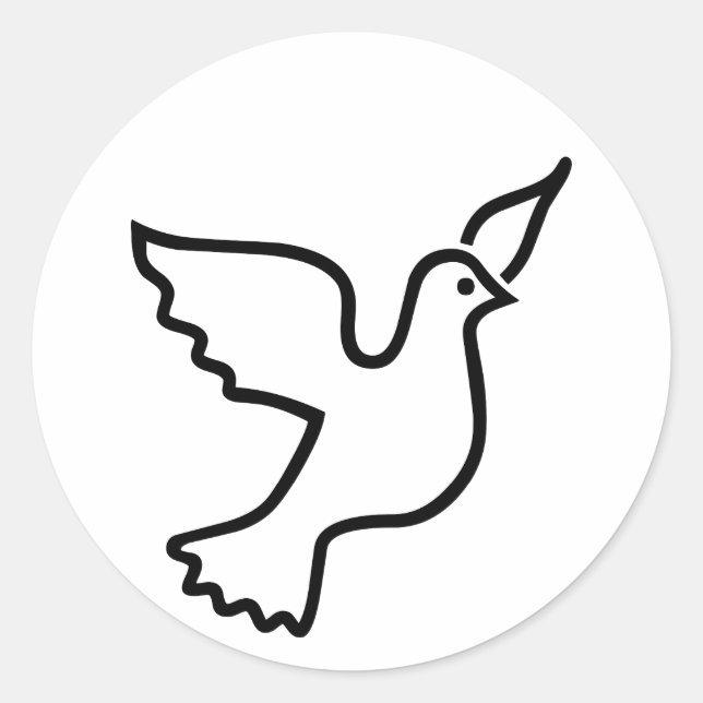 Peace Dove Classic Round Sticker (Front)
