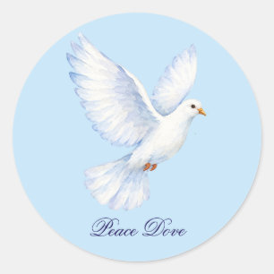 Peace Dove Classic Round Sticker