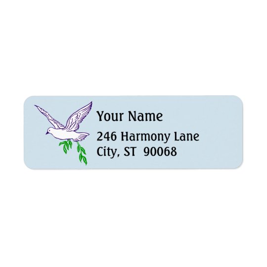 Peace Dove Custom Peace Return Address Label