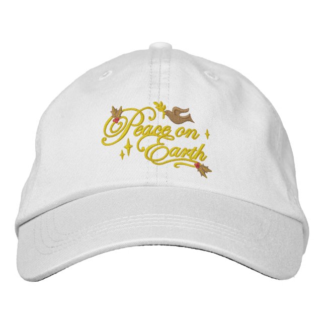 Peace Dove Embroidered Hat (Front)