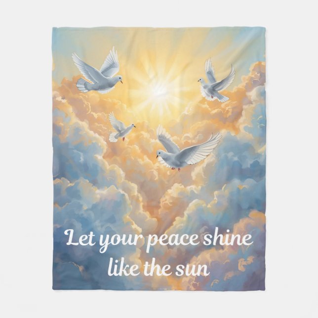 Peace Dove Fleece Blanket (Front)