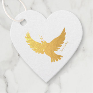 Peace Dove Foil Favour Tags