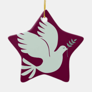 Peace Dove Holiday Ornament - Personalised