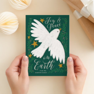 Peace Dove Illustrated Christmas Card