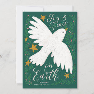 Peace Dove Illustrated Christmas Card