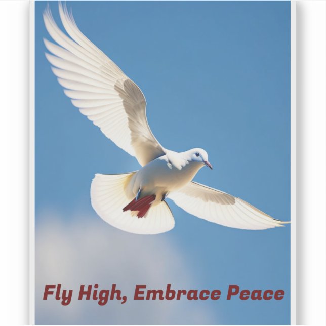 Peace Dove in Flight Removable Vinyl (Front)