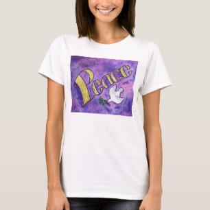 Peace Dove Inspirational Word Art T-shirts