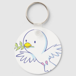 Peace Dove Key Ring