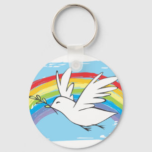 Peace Dove Key Ring