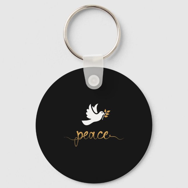 Peace Dove  Key Ring (Front)