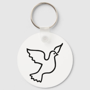 Peace Dove Key Ring