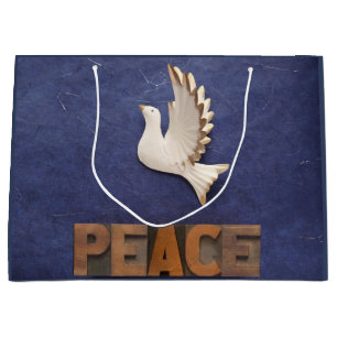 Peace dove large gift bag