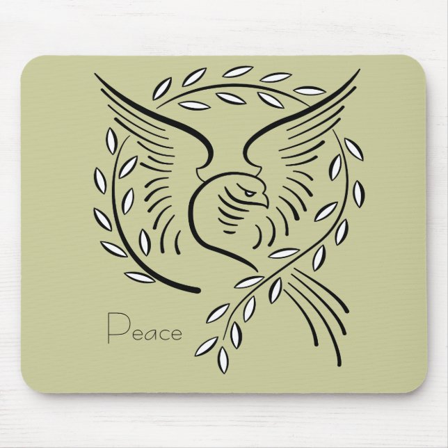 Peace Dove Mouse Mat (Front)