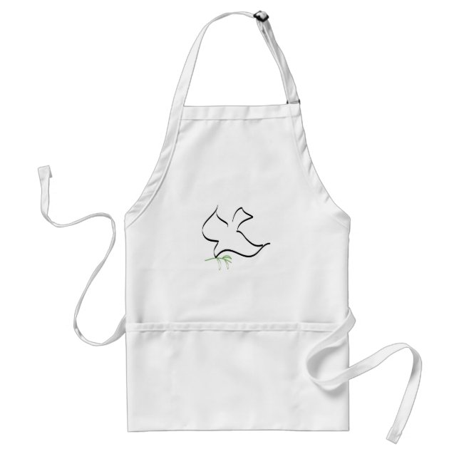 Peace Dove Olive Branch Religious Symbol Standard Apron (Front)