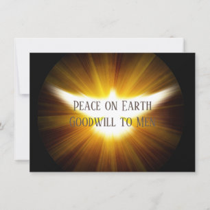 Peace dove   Peace on Earth Goodwill to Men Invitation