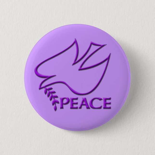 Peace Dove Peace Sign 6 Cm Round Badge (Front)