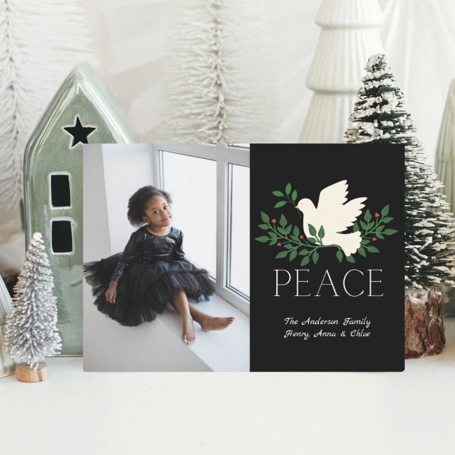 Peace Dove Photo Flat Holiday Card (Creator Uploaded)