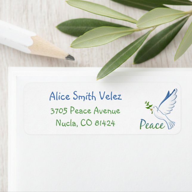 Peace Dove Return Address Labels (Peace dove return address labels.)