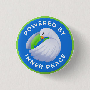 Peace Dove Round Badge Powered by Inner Peace