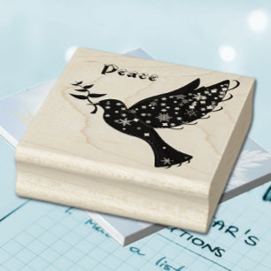 Peace Dove Rubber Stamp