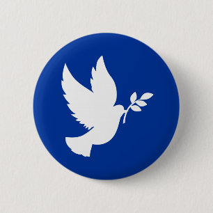 Peace Dove Silhouette 6 Cm Round Badge