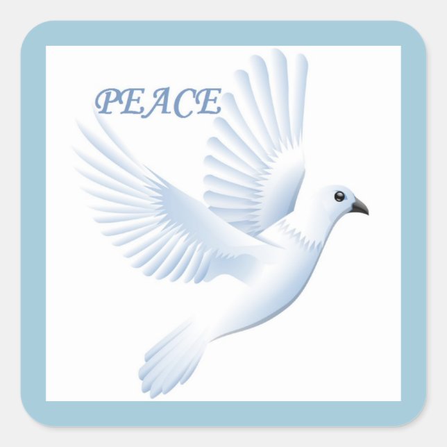 PEACE DOVE SQUARE STICKER (Front)