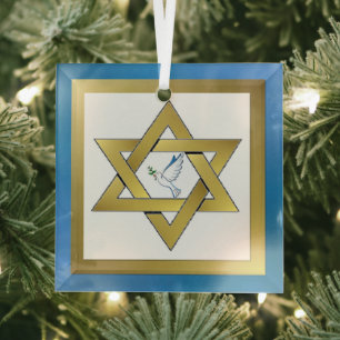 Peace Dove Star Of David Ornament