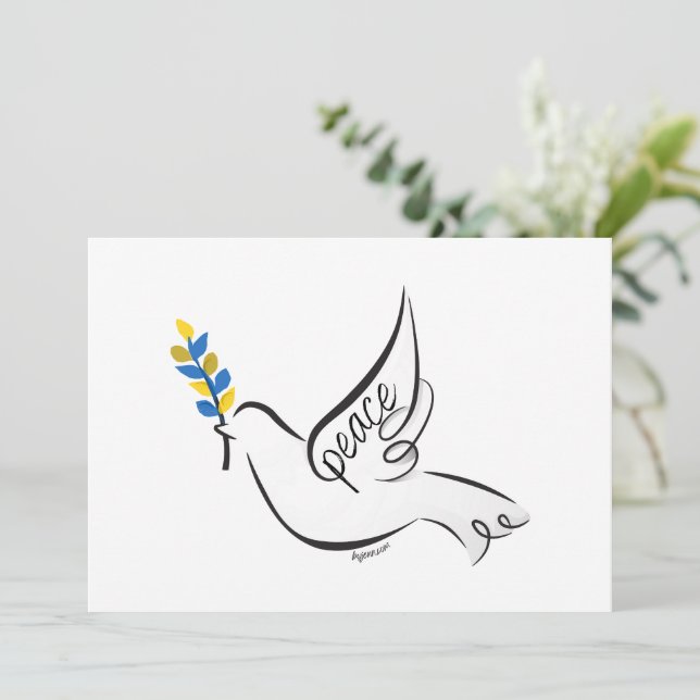 Peace Dove Thank You Card (Standing Front)