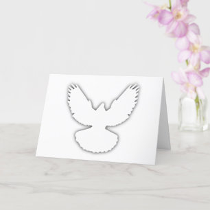 Peace Dove White w Shadow Simply Elegant Card