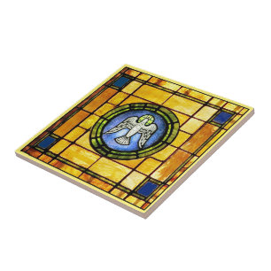 Peace Dove Window Ceramic Tile