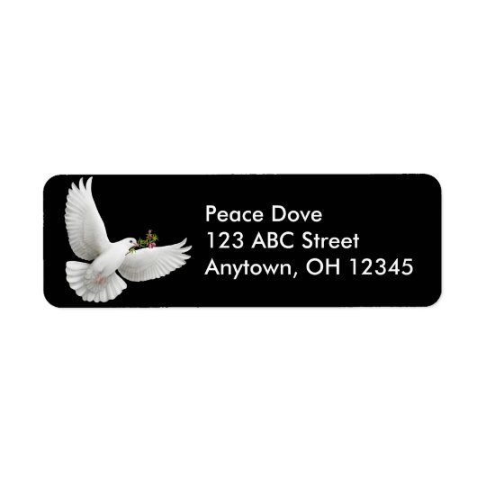 Peace Dove with Olive Branch Label Return Address Label