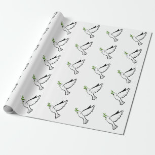 Peace Dove with Olive Branch Wrapping Paper