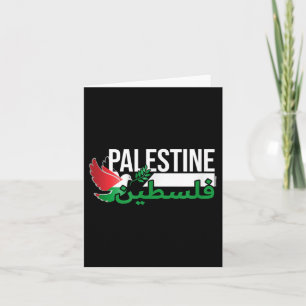 Peace Dove With Palestinian Flag - Call For Peace Card