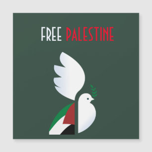 peace dove with the Palestinian flag