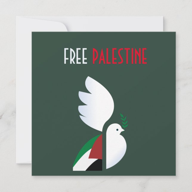 peace dove with the Palestinian flag (Front)