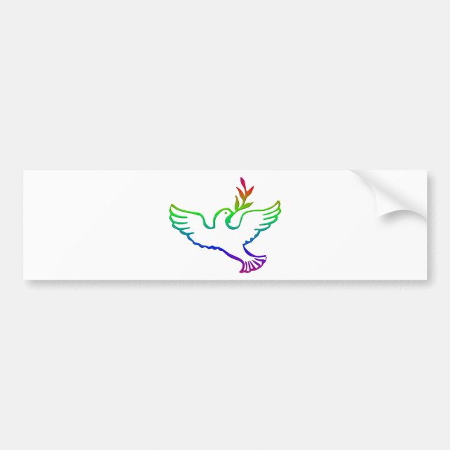 PEACE DOVES BUMPER STICKER (Front)