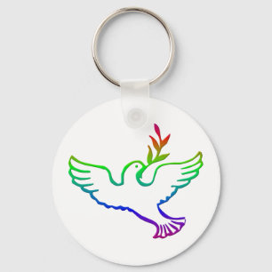 PEACE DOVES KEY RING